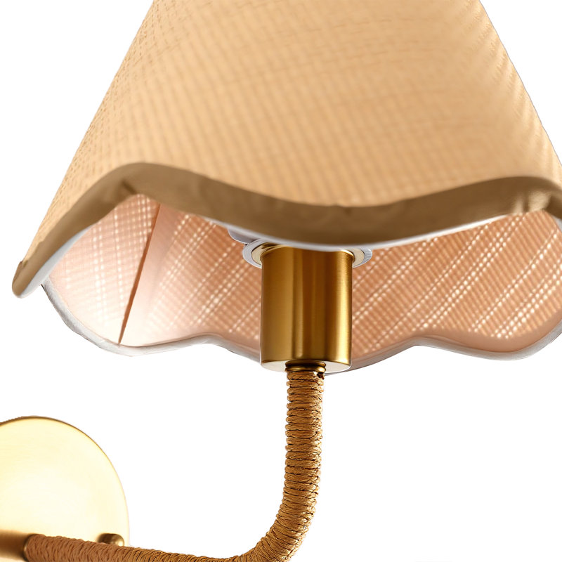 Applique murale de chevet 11,8 po (H), Gold/Brown