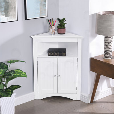 Bathroom Corner Cabinet With Doors And Shelves