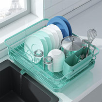 Dish Drying Rack, Expandable (13''-22.5'') Dish Racks for Kitchen Counter,  Auto