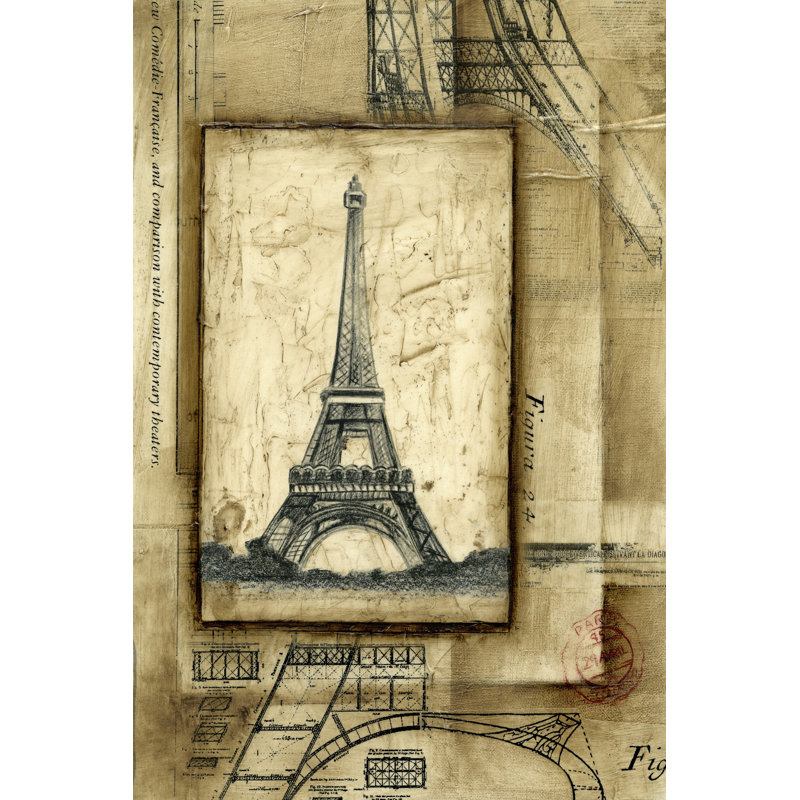 Passport To Eiffel by Ethan Harper - Wrapped Canvas Print, 46cm H x 30cm W x 3.8cm D
