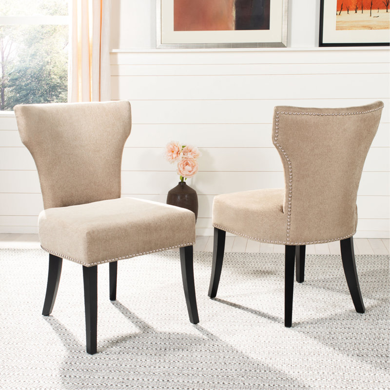 Jappic 21.7'' H Cotton Blend Upholstered Side Chair, Wheat