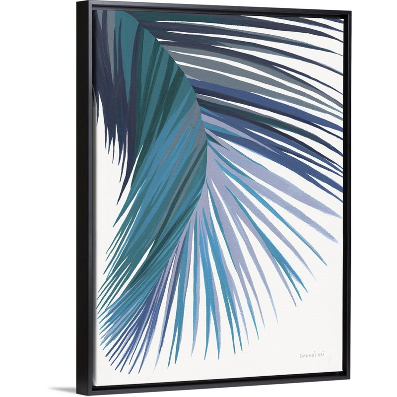 Art rétro sur toile rétro Big Leaf II, H 18 po x l 14 po, Toile avec cadre noir