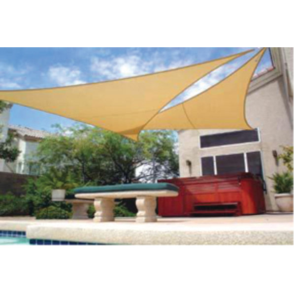 11'10" Triangle Shade Sail, Pebble
