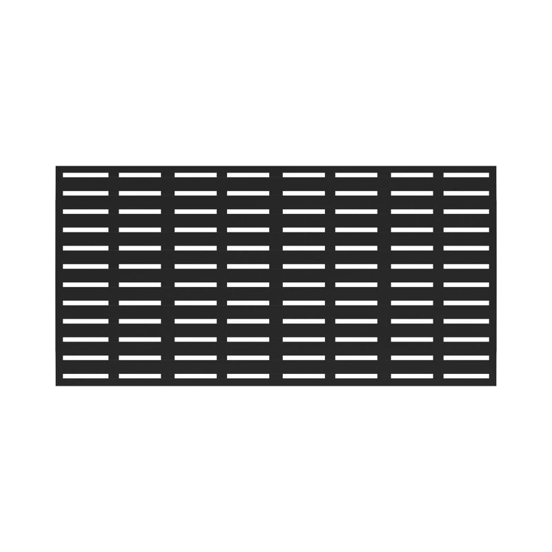 3'x6' Black Polypropylene Decorative Screen Panel