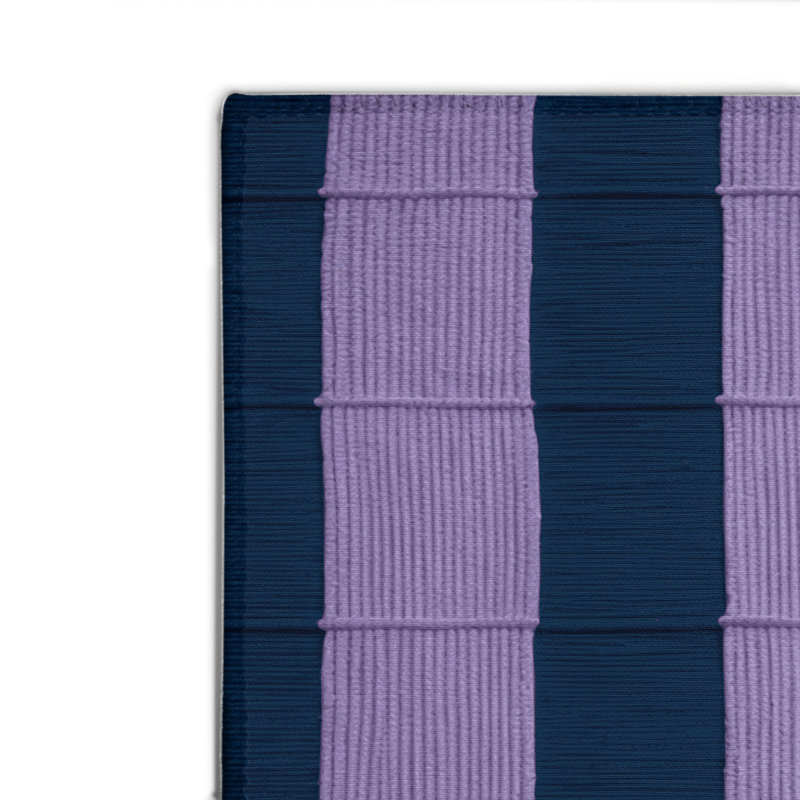 Tapis d'intérieur et d'extérieur à carreaux bleu, Rectangulaire 2 pi x 3 pi