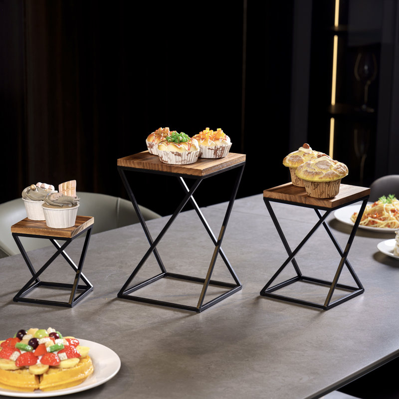 Présentoir à gâteaux 3 pièces Nyleen
