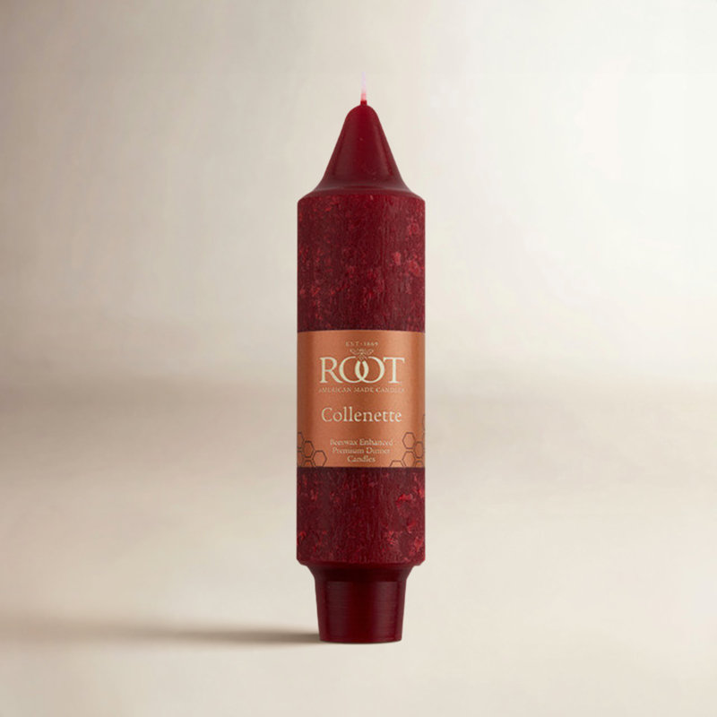 Unscented Taper Candle, Garnet
