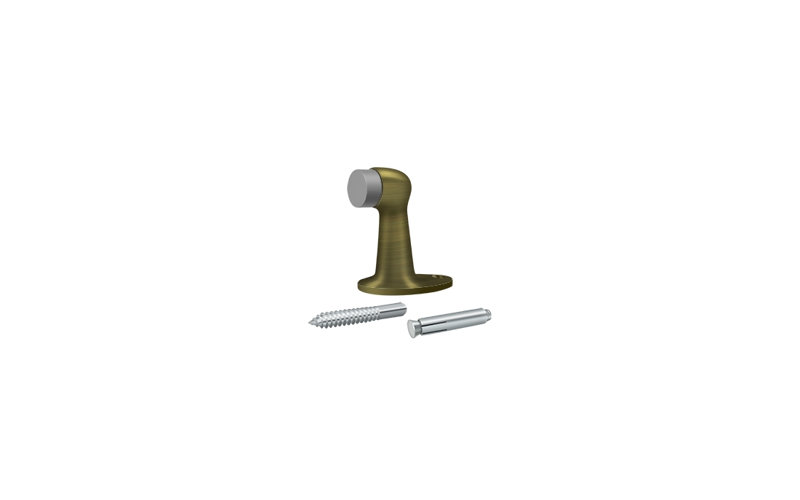 Door Stop, Antique Brass