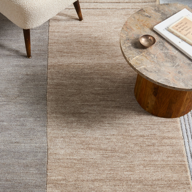 Jaipur Living Esra LNM03 Handknot Geometric Gray/Tan Area Rug (6'X9'), Rectangle 8' x 10'