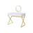 Coleen White & Gold Finish Vanity Desk W/Mirror & Jewelry Tray