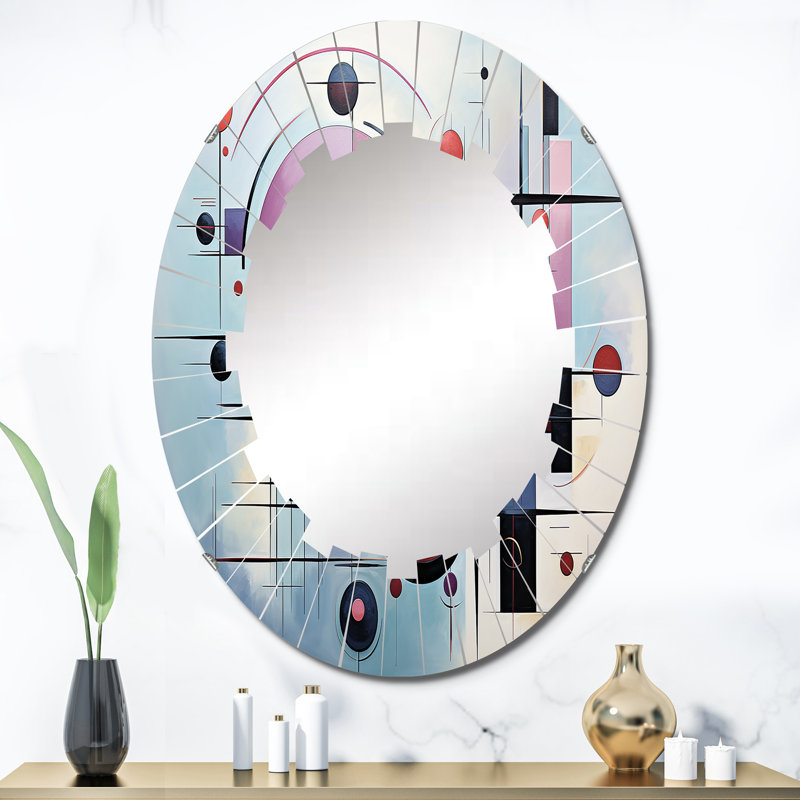 Aughnaholle - Miroir mural moderne ovale, 36 po x 24 po