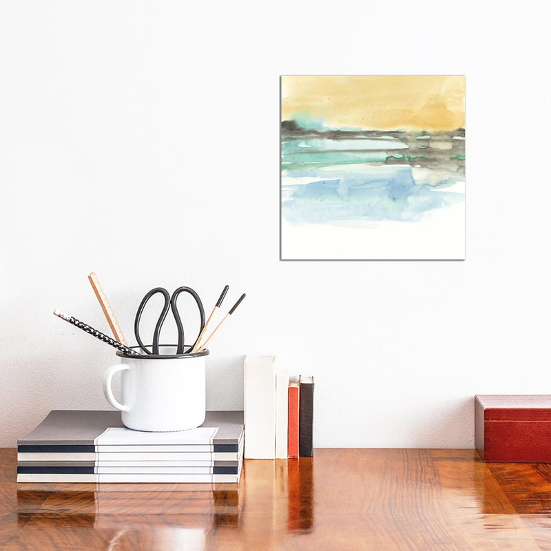 Mountains To Sea IX by Jennifer Goldberger - Wrapped Canvas Painting, 30.48 cm H x 30.48 cm W