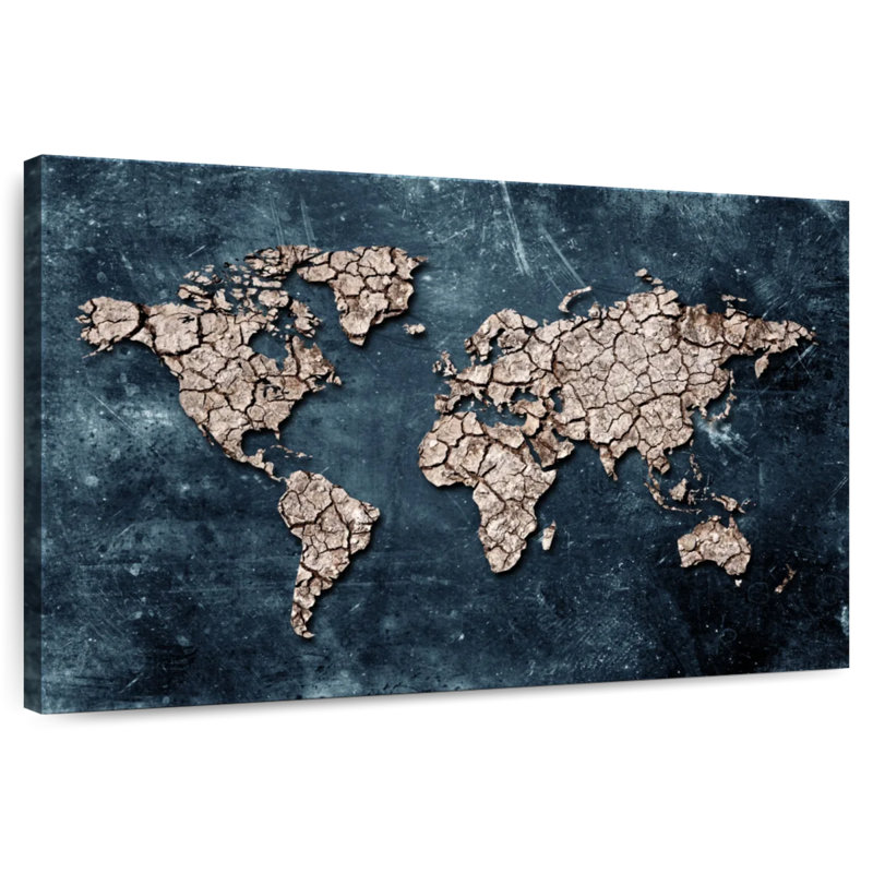 Aliaz Ground World Map, 30" H x 45" W