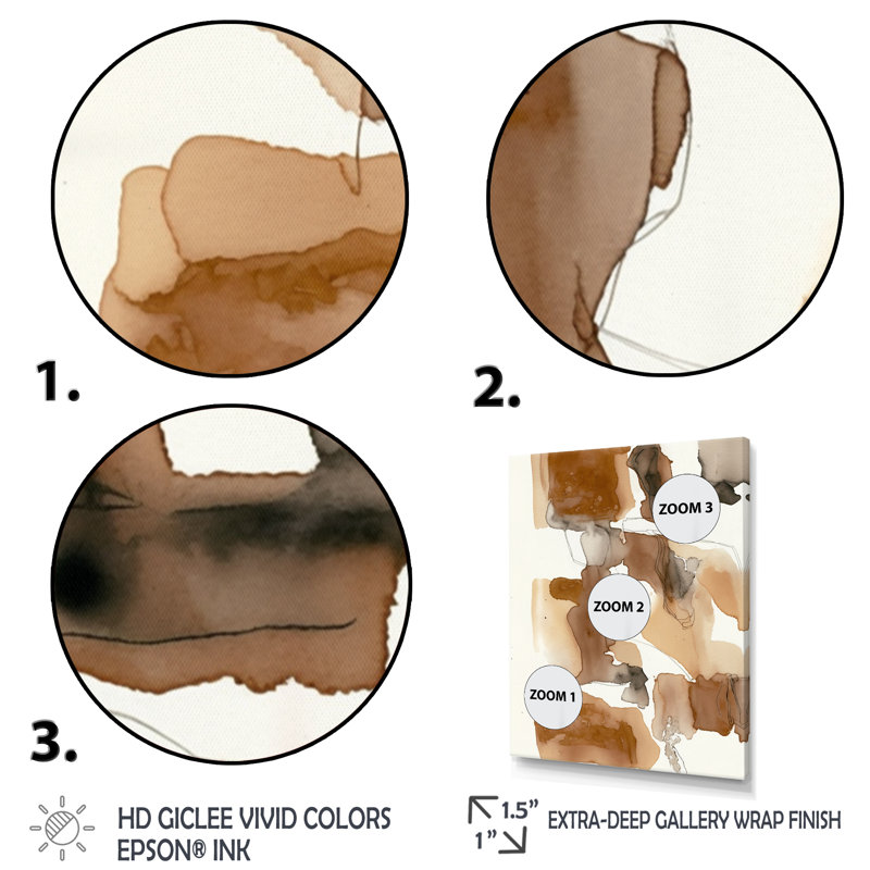 «Liquid Earth Tones III», reproduction sur toile, L 24 po x H 32 po, Toile tendue