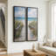 Promenade côtière avec herbes des dunes – Ensemble de 2 impressions d'art encadrées sur toile 60 po x 20 po x 2-134739284-134739283