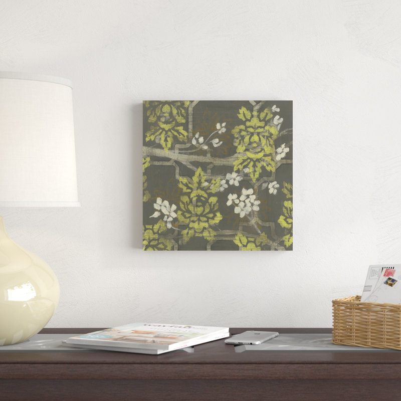 " Patterned Blossom Branch II " by Jennifer Goldberger, 12" H x 12" W x 1.25" D