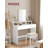 VASAGLE Vanity Desk With Large Mirror, Vanity Table With 2 Drawers And 3 Compartments, Makeup Vanity, Makeup Desk, Modern