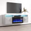 Meuble télé blanc avec foyer flottant 63 po Giza-1913120257