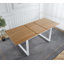 Table de salle à manger extensible avec pieds en métal - Table convertible peu encombrante-872955061