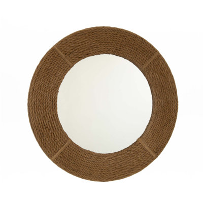 Miroir en bambou tissé à la main