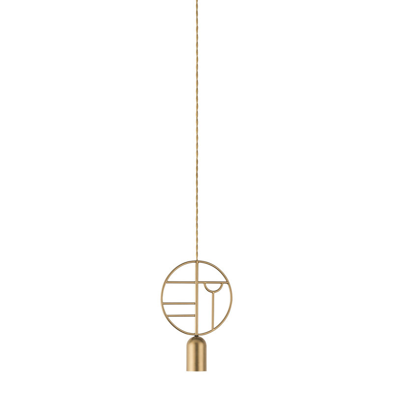 Wooden Dots 1 - Light Pendant, Brass