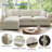 Cloud Couch Modular Sectional Sofa, Deep Seat Convertible Modular Couches For Living Room, Modern Comfy Down Filled Soft Cloud Sectional Sofa With Movable Ottoman-243325147-245465892