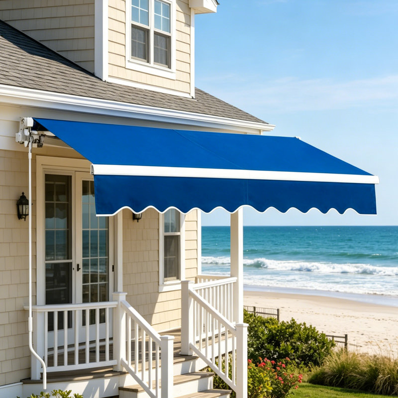 Garden Sanctuary 300cm D Polyester Cover Retractable Freestanding Awning, 19cm H x 400cm W x 300cm D