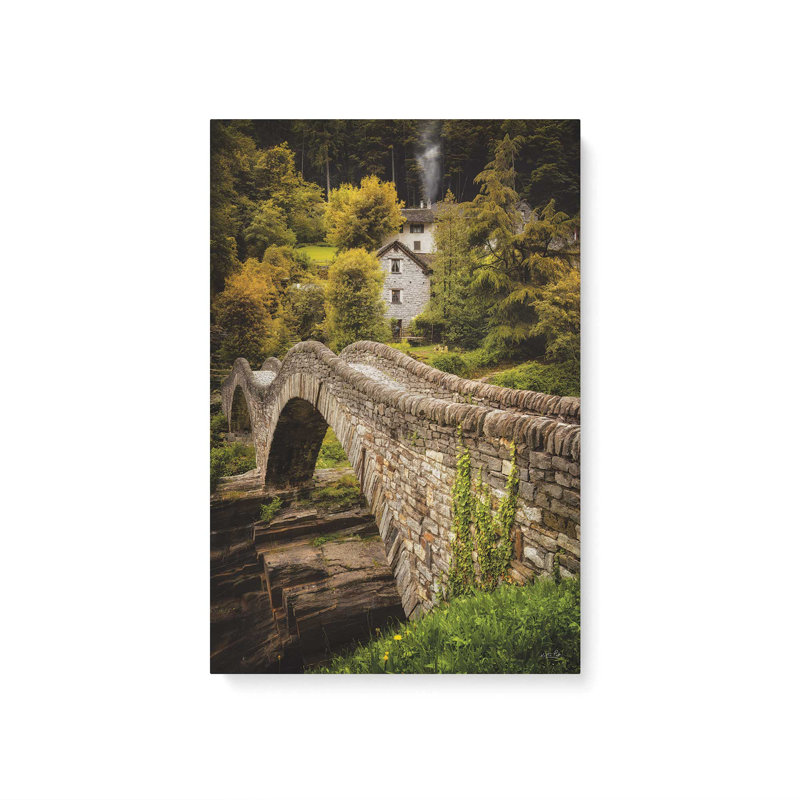 «The ancien pont» par Martin Podt, reproduction d'art, L 24 po x H 36 po, Toile tendue, Ne s’applique pas