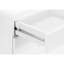 Classeur stratifié blanc brillant avec design mobile roulant et beaucoup de rangement dans le style, tiroirs de bureau, support d'imprimante moderne fonctionnant en douceur