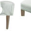 Chaise rembourrée à oreilles, sauge, bois massif, assise de 18,5 po de profondeur, sauge, support en bois, capacité de 300 lb