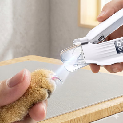 2-In-1 Dog & Cat Nail Trimmer With Grinder, 2 LED Lights, USB Rechargeable, Splash Guard, Multiple Grinding Speeds, For Small/Medium/Large Pets