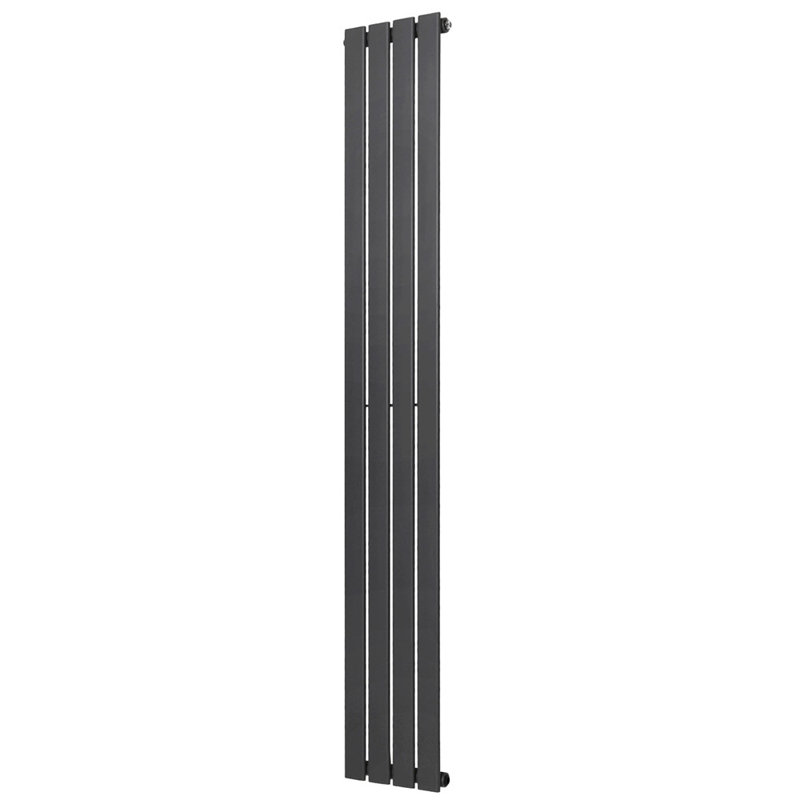 Briscoe Vertical Single Flat Panel Radiator, Anthracite, 160cm H x 27.2cm W x 5.2cm D