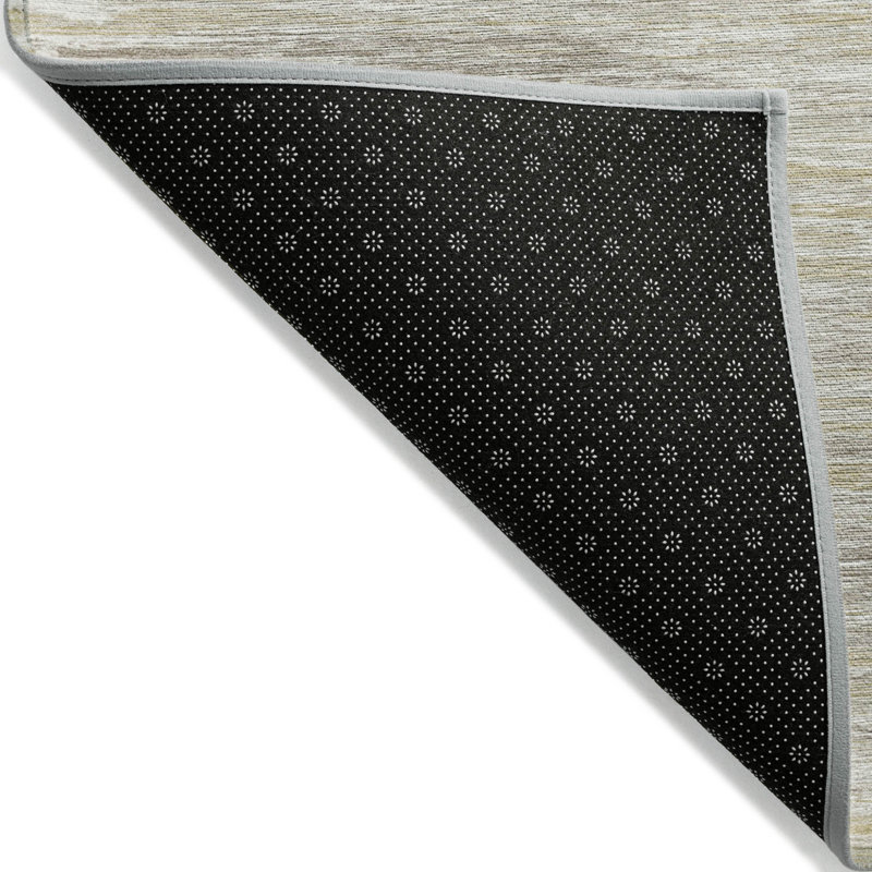 Tapis intérieur lavable rayé beige et ivoire 3 pi x 5 pi