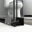 72 po Porte de douche coulissante double haute, 56 - 60 W, verre trempé de 1/4 po 6 mm, noir mat, largeur réglable, porte de protection 5660 avec protection semi-silencieuse, vibration silencieuse, installation précise-128897206