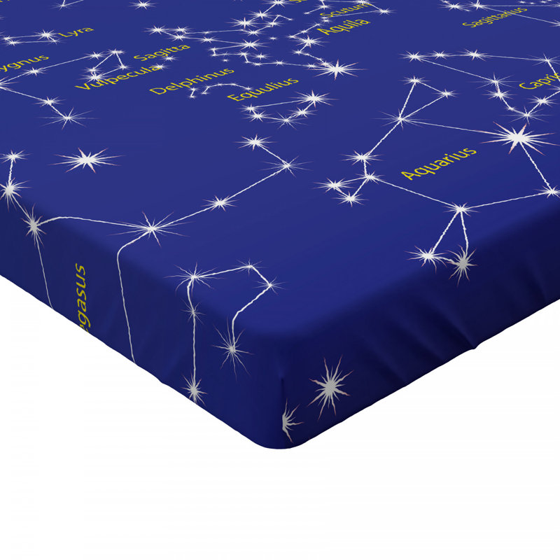 Microfiber Fitted Sheet, Full Fitted Sheet, Blue Abstract 2