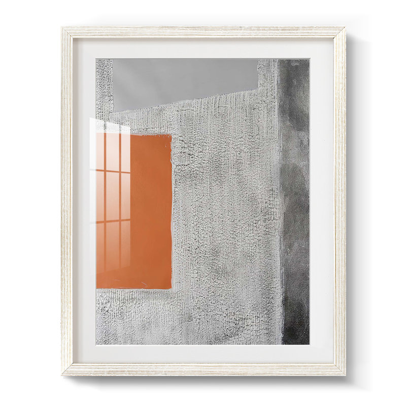 Quadratic Layout II - Impression encadrée, H 28,5 po x l 20,5 po, Blanc