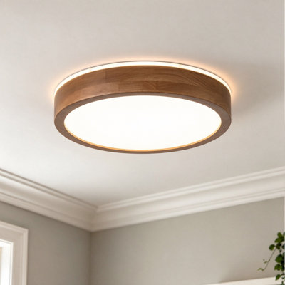 15.75" W Dimmable Integrated LED Flush Mount Ceiling Light with 5-CCT Selectable