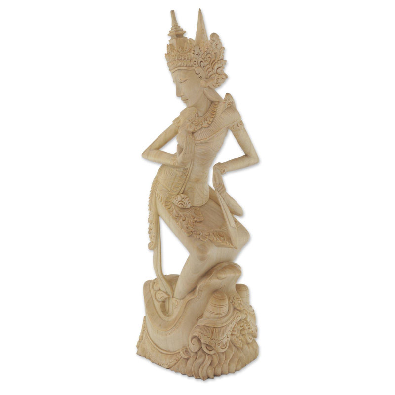Statue en bois Erlon le conte de Dewi Ratih