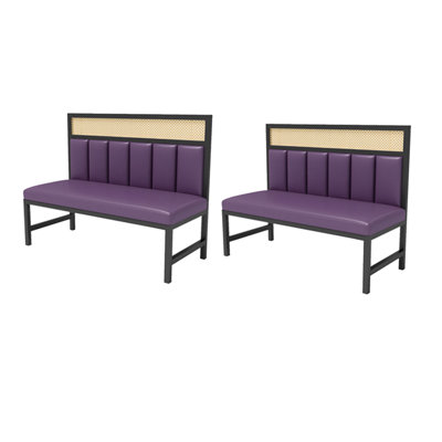 Banc rembourré en similicuir Light Luxury