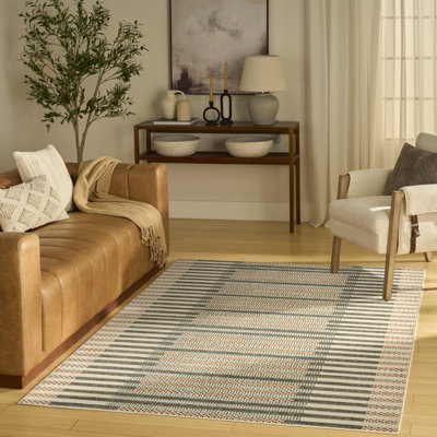 Martay Power Loom Geometric Polyester Area Rug