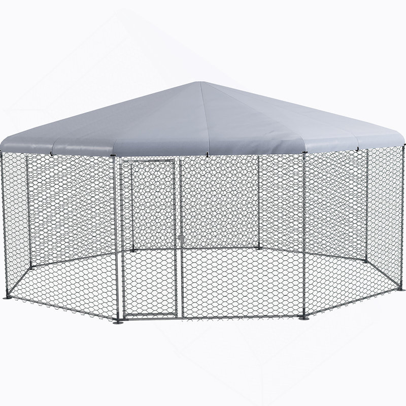 Poulailler polyvalent en métal pour animaux de compagnie avec des caractéristiques avancées