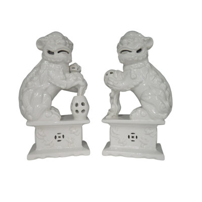 White Foo Dog (Pair)