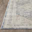 Tapis oriental bleu / crème en polypropylène tissé à la machine Aldolfo-554228740