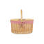 Wicker Lidded Picnic Hamper with Lining-15132723