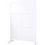 Clôture d'intimité en métal autoportante de 193 cm de haut et 122 cm de large - Panneaux blancs pour terrasse, jardin, balcon et patio