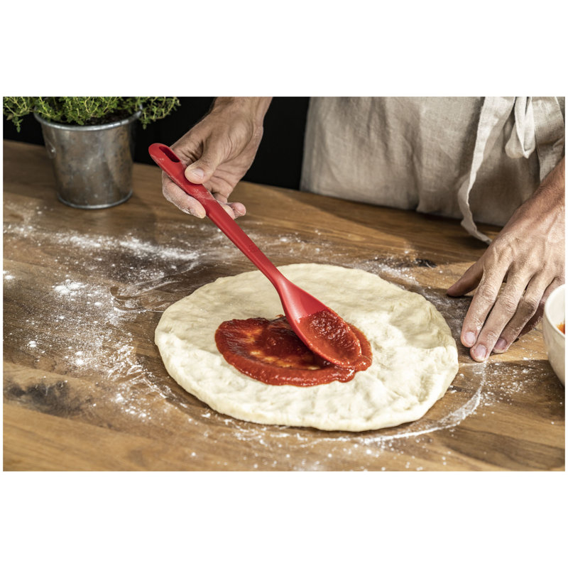 Rosso 31 cm Silicone Cooking Spoon, Red