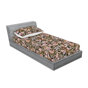 Rose, taupe chaud / floral
