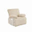 Causeuse inclinable manuelle, canapé inclinable en velours côtelé avec porte-gobelets cachés, canapé inclinable pour le cinéma maison de salon, beige