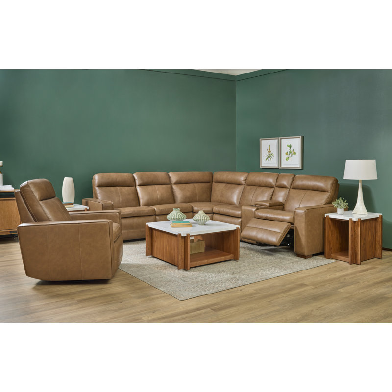 Canapé modulaire 5 places avec console Windsor, Tanné