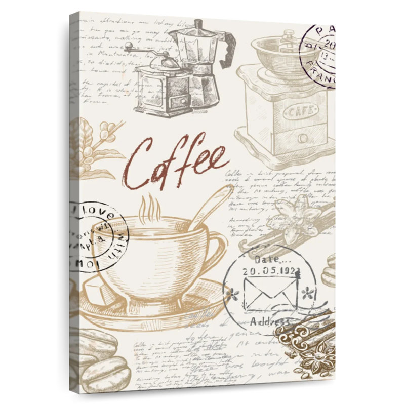 Café français rétro Yarlin, H 36 po x l 24 po